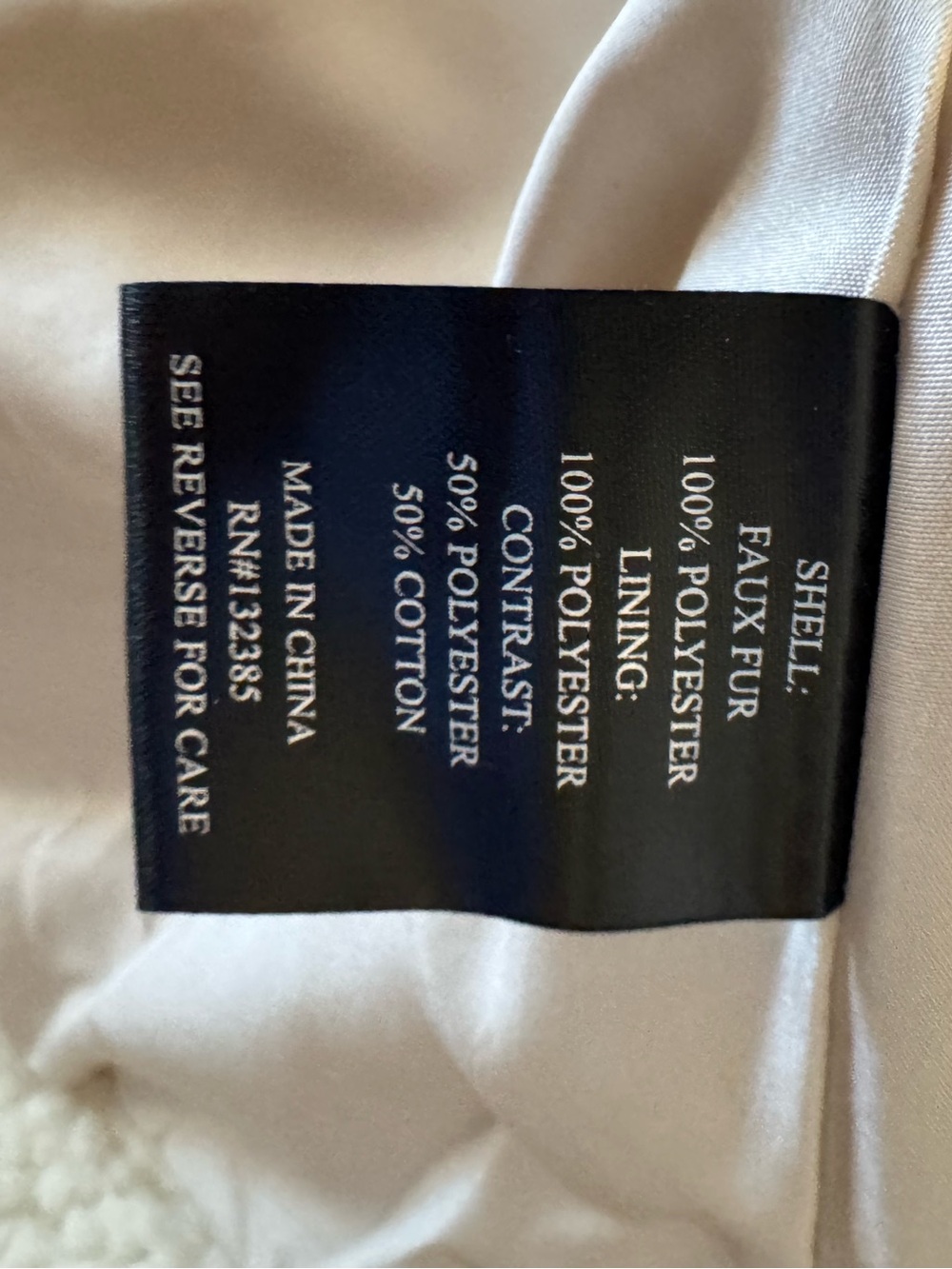 Stella + Lorenzo Cream Teddy Sherpa Jacket - Picture 7 of 7
